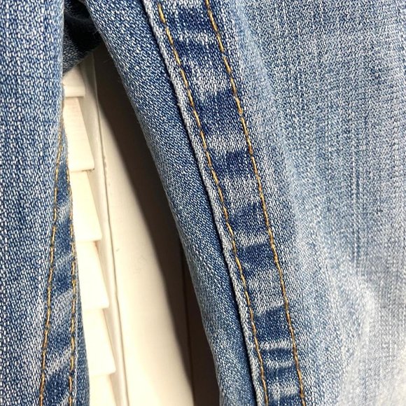 Vintage True Religion Becky Bootcut Medium Blue Stretch Jeans Leather Tab 28 - Picture 12 of 13